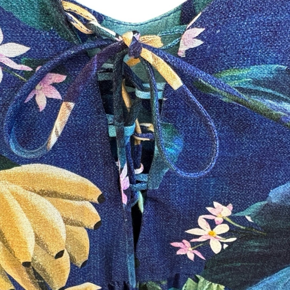 EUC Anthropologie Farm Rio Tropical Floral Maxi Dress Size Small - Picture 4 of 10